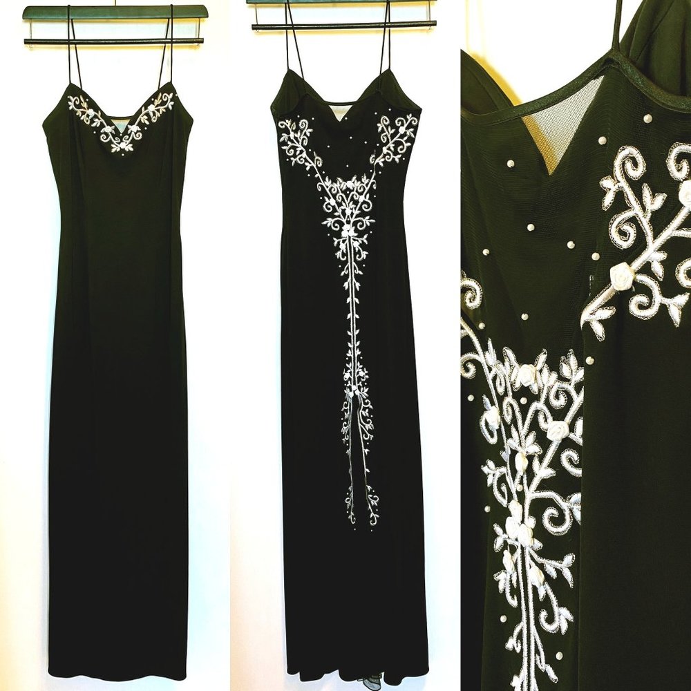 DJ Nights by Laura Ryner Black&White Formal Dress